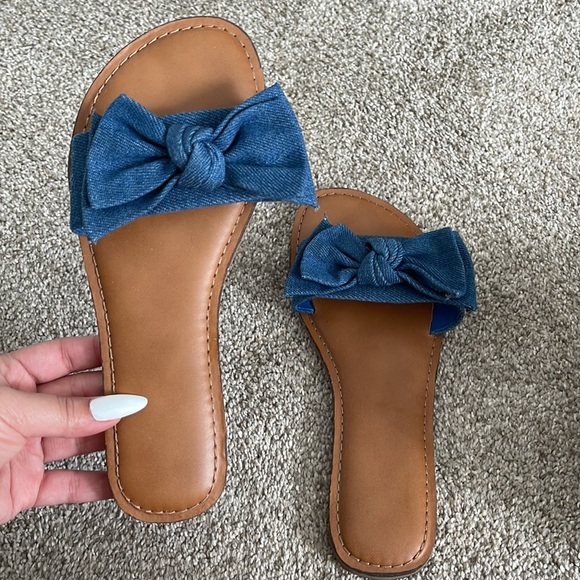 Denim cloth sandals - Picture 2 of 2